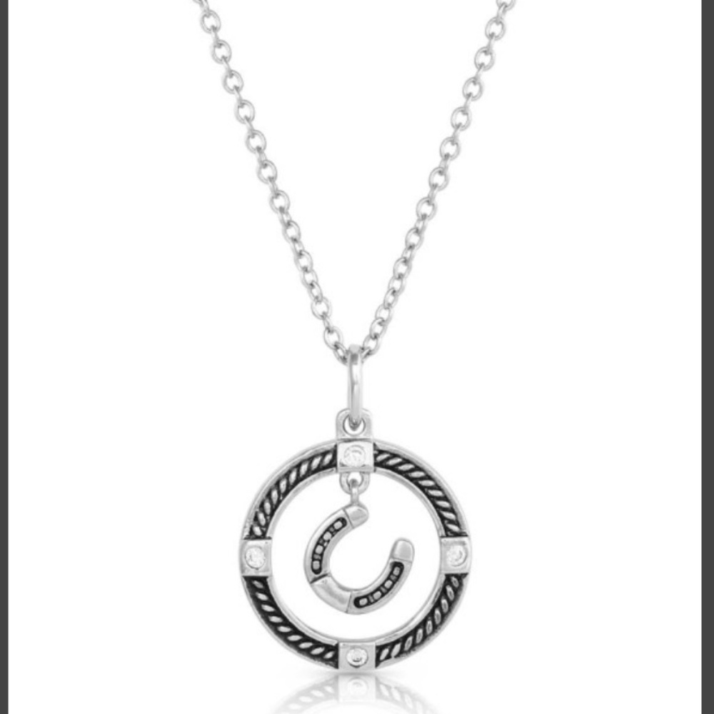 Montana Silversmiths, Ladies Luck of the Draw Horseshoe Necklace